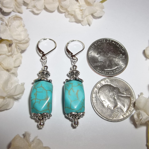 Earring Turquoise Blue Southwestern Style NWT 5059 - Picture 8 of 8